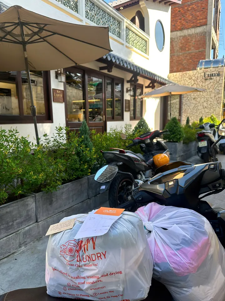 May Laundry order on a delivery round in Hoi An