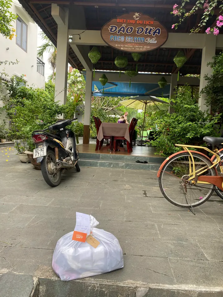 May Laundry order on a delivery round in Hoi An
