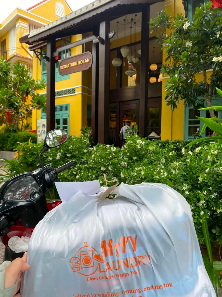 May Laundry bag delivered at the entrance of Signature Hoi An